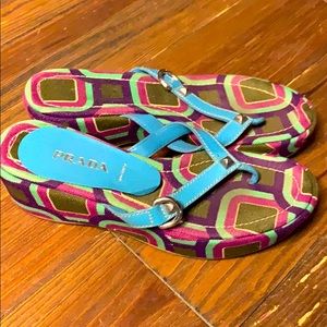 Authentic PRADA platform sandals size 38